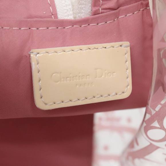 Christian Dior Trotter Canvas Shoulder Bag Clear Pink Silver Auth ki5020 - Picture 15 of 16